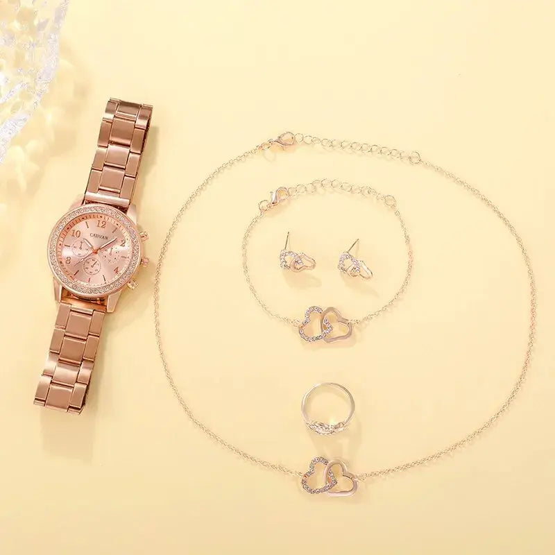 Luxury Rose Gold Timepiece Ensemble