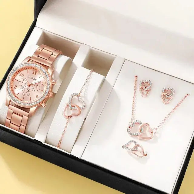 Luxury Rose Gold Timepiece Ensemble