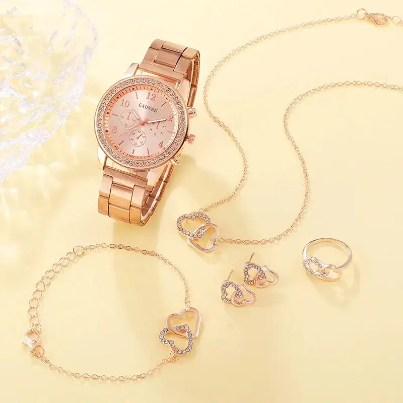 Luxury Rose Gold Timepiece Ensemble