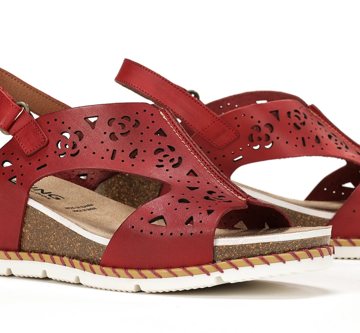 GOLD D9319 Sandale Rouge - Image 7