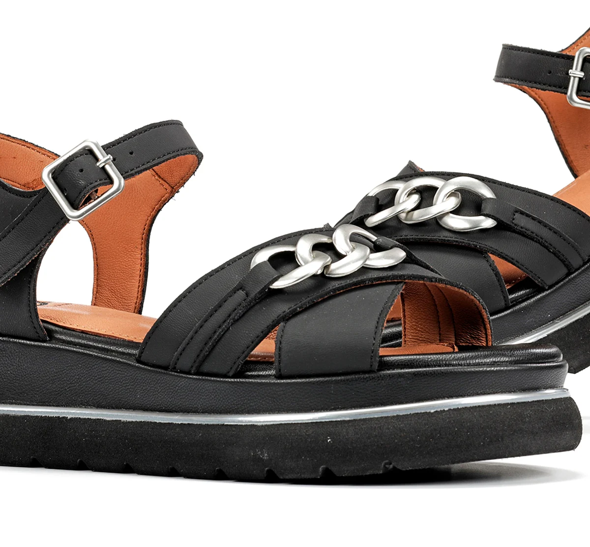 NIKA D9527 Sandale Noire - Image 7