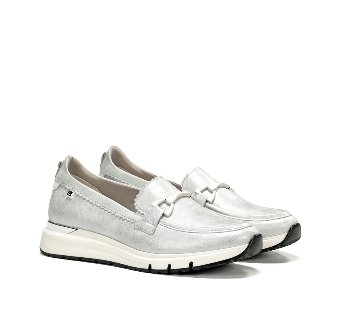 SERENA D9047 Mocassin Argent - Image 2