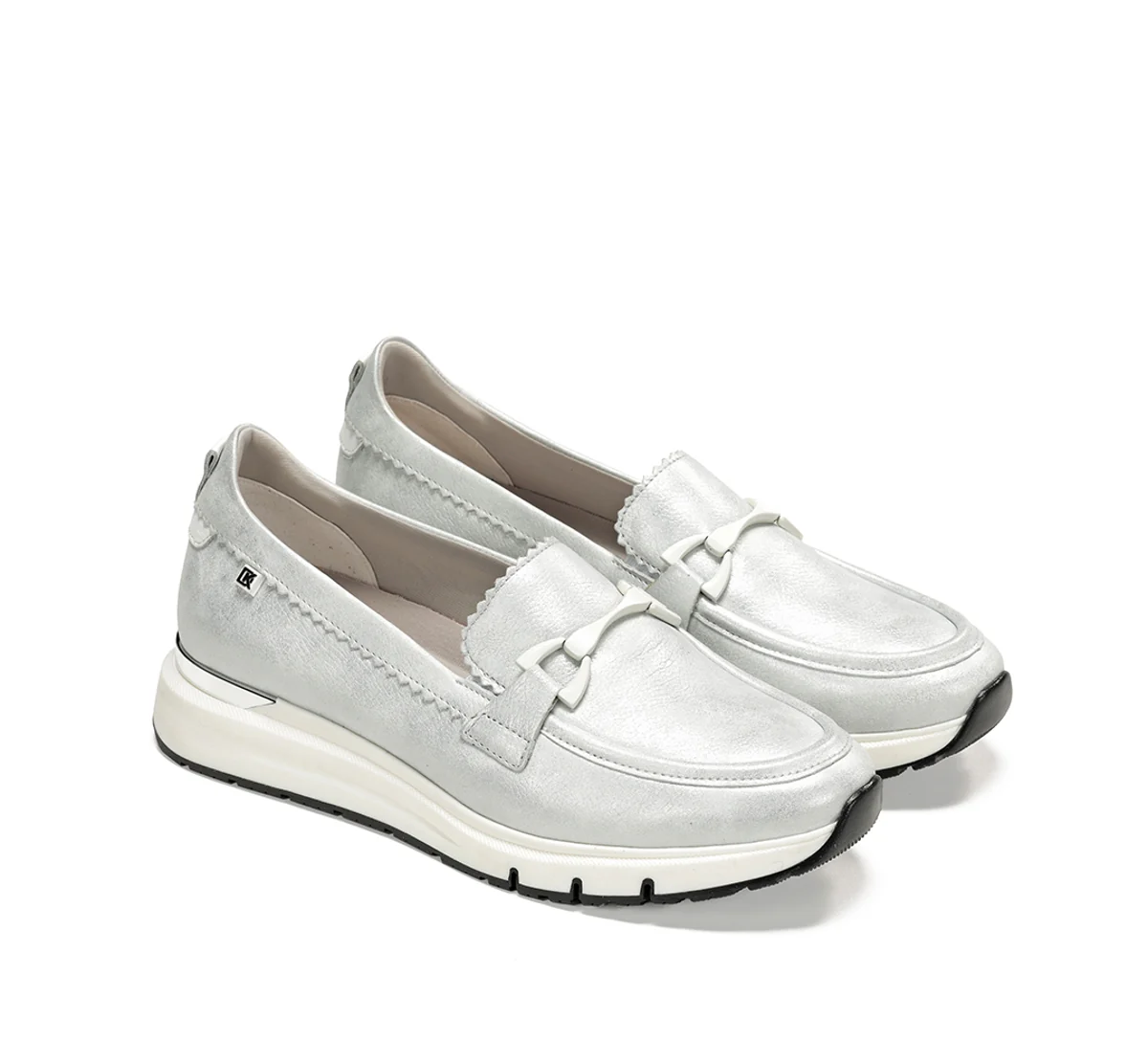 SERENA D9047 Mocassin Argent - Image 4