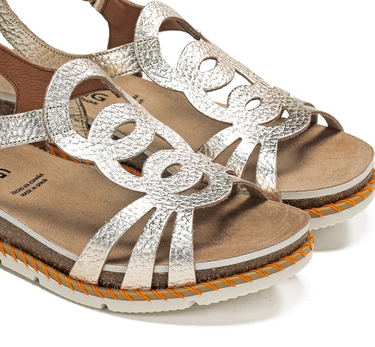 SPORT D9322 Sandale Dorée - Image 6